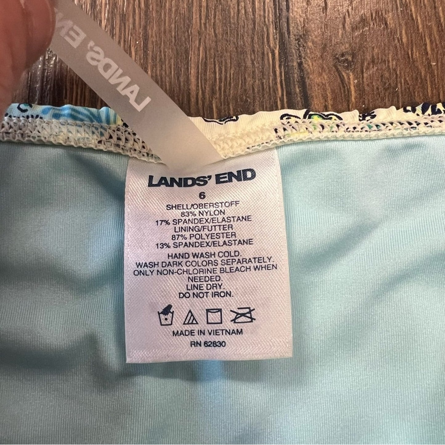 Lands’ End two-piece bikini SZ 6