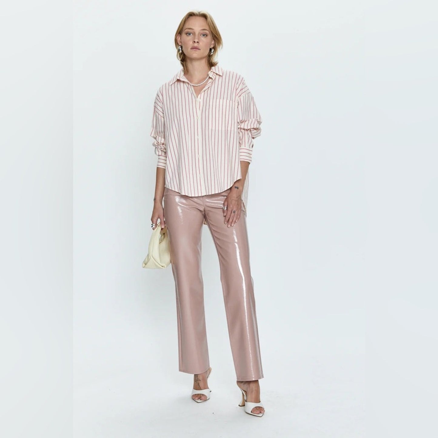 New Pistola Dusty Rose Straight Leg Pant NWT SZ‎ 28