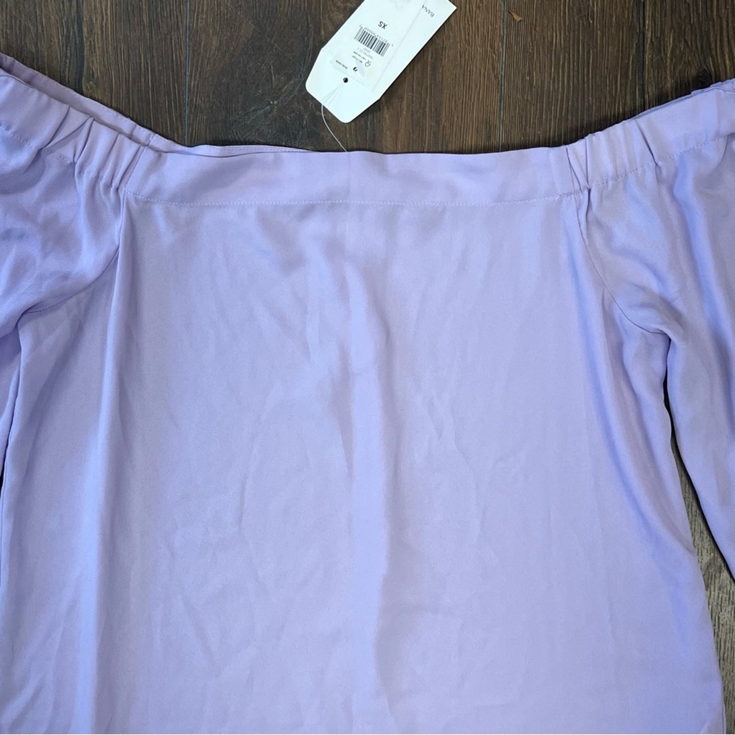 🆕 banana, republic, purple chiffon off the shoulder blouse SZ XS