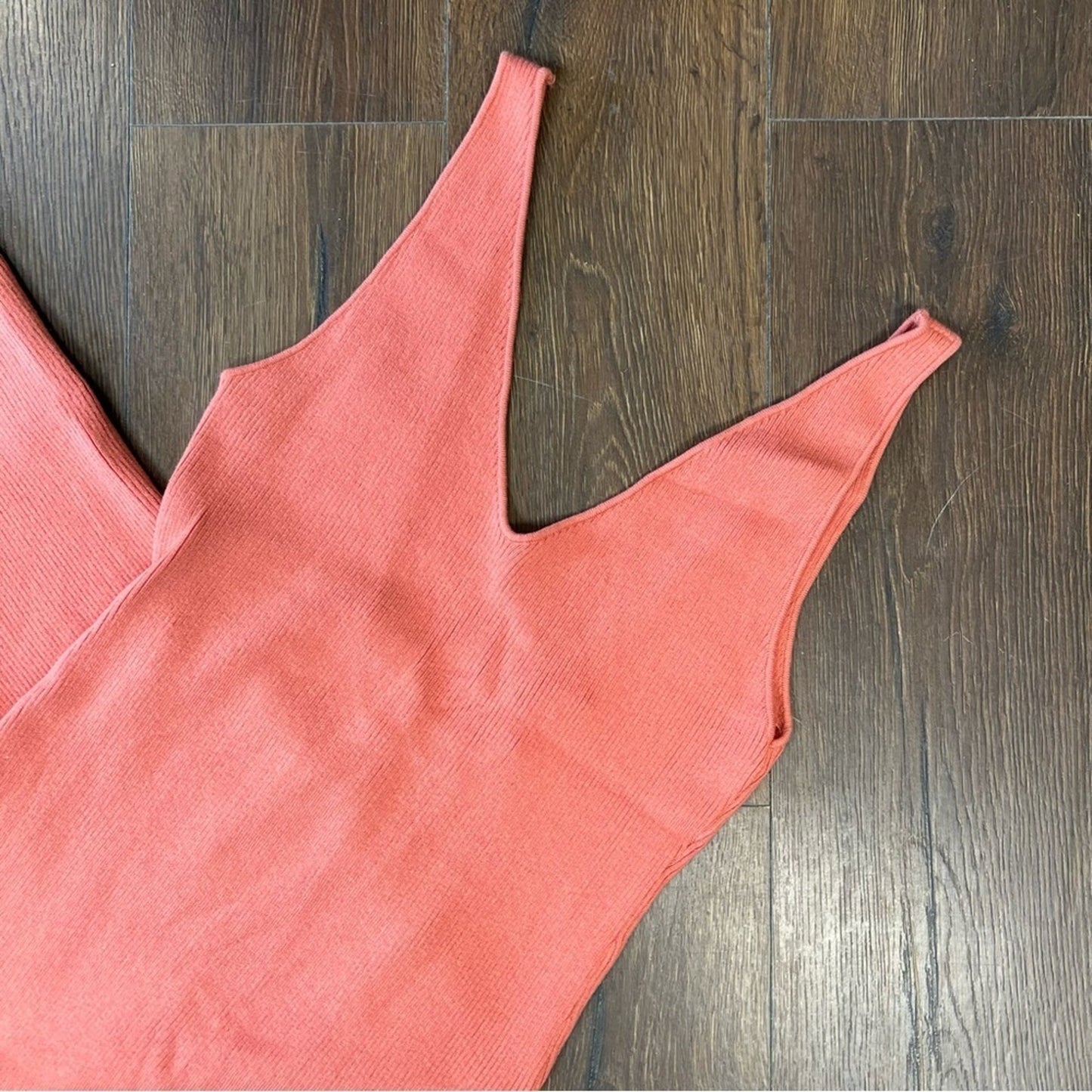 🆕‎ Free People Sweater Midi Coral Dress NWT SZ LG
