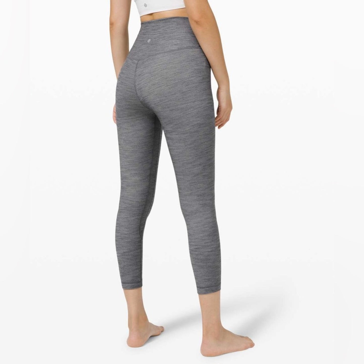 Lululemon Align Crop *21" Mini Heathered Herringbone Heathered SZ 8