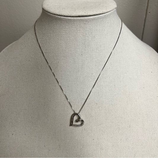 Sterling heart necklace 
Stamped 925