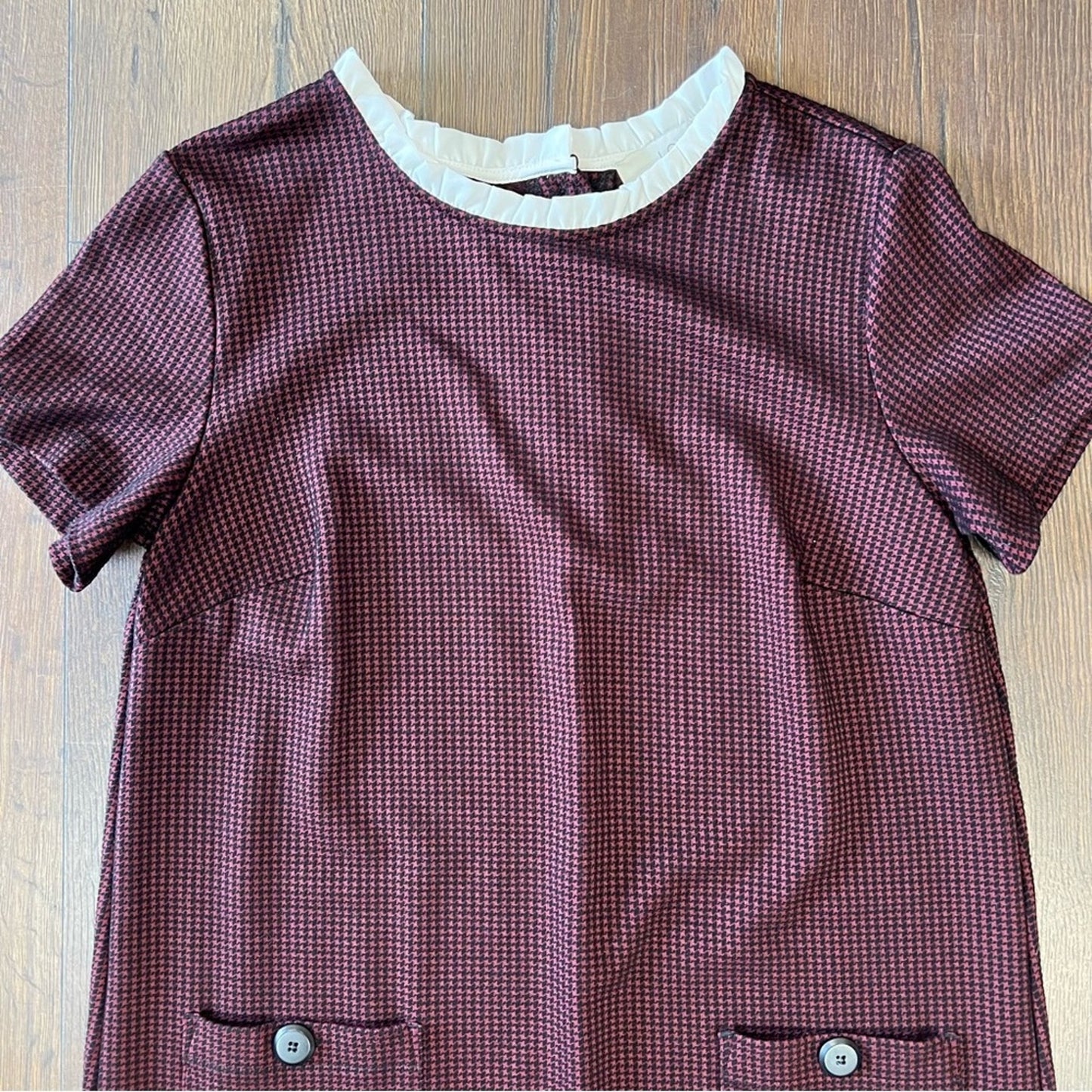 LOFT hounds tooth shift dress SZ 8