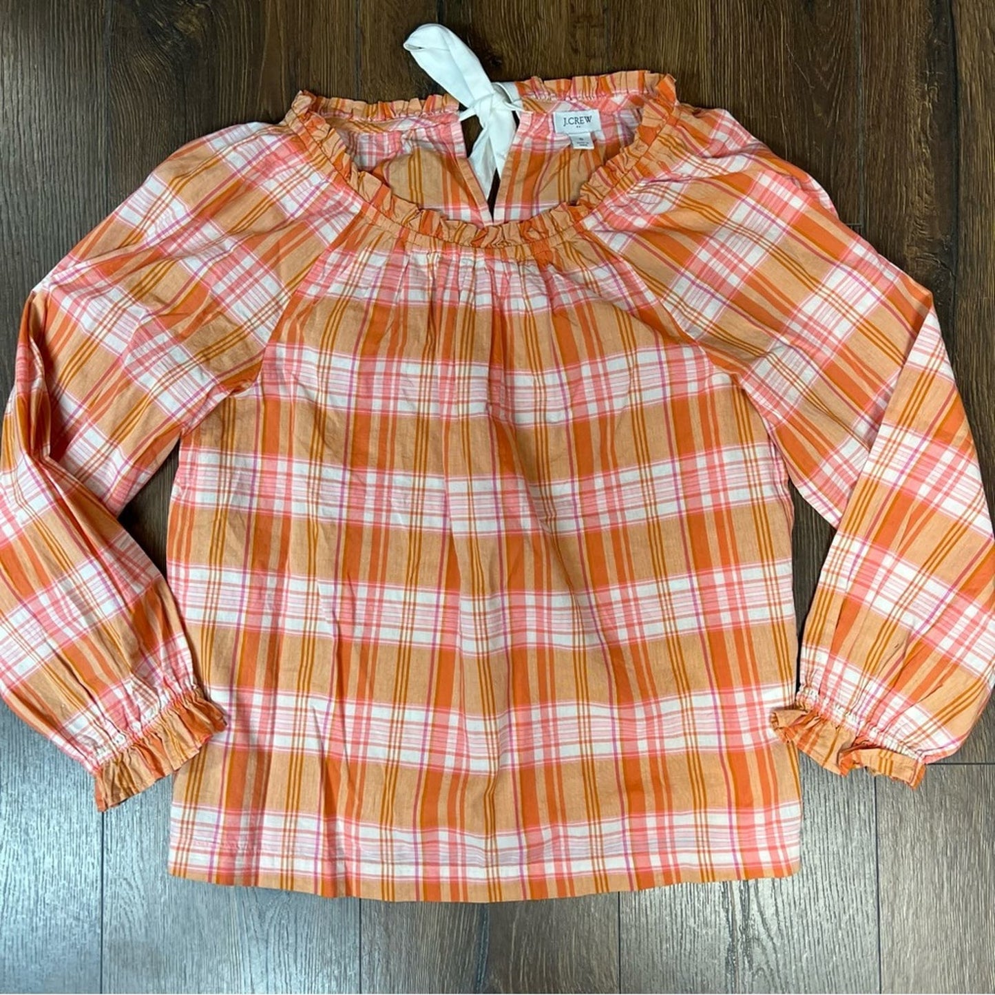 J.Crew Factory Women's Ruffle Tie-Back Top SZ SM