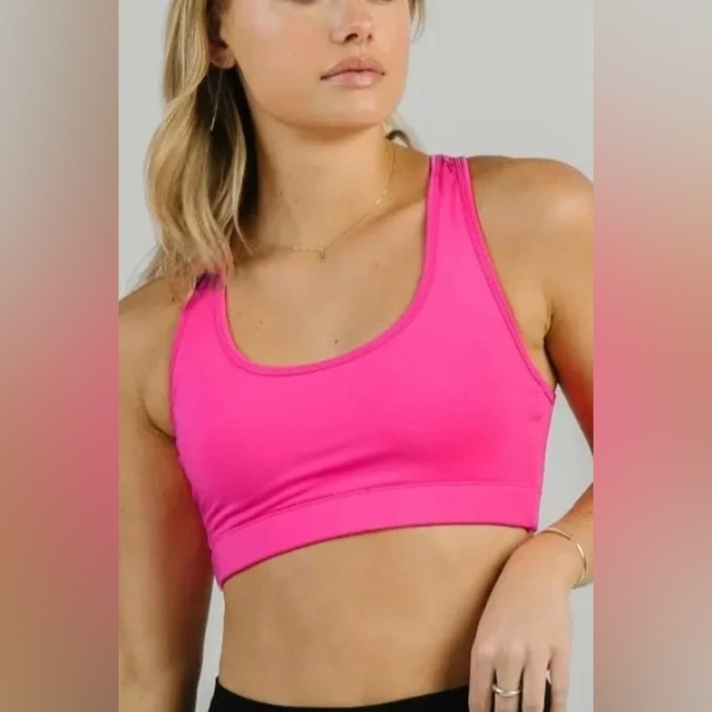 ZYIA hot pink bomber bra SZ MED