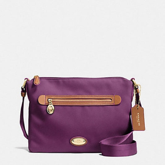 Coach sawyer crossbody in plum