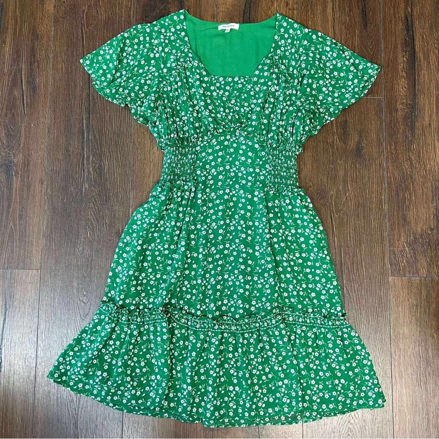 Max studio green floral dress SZ SM
