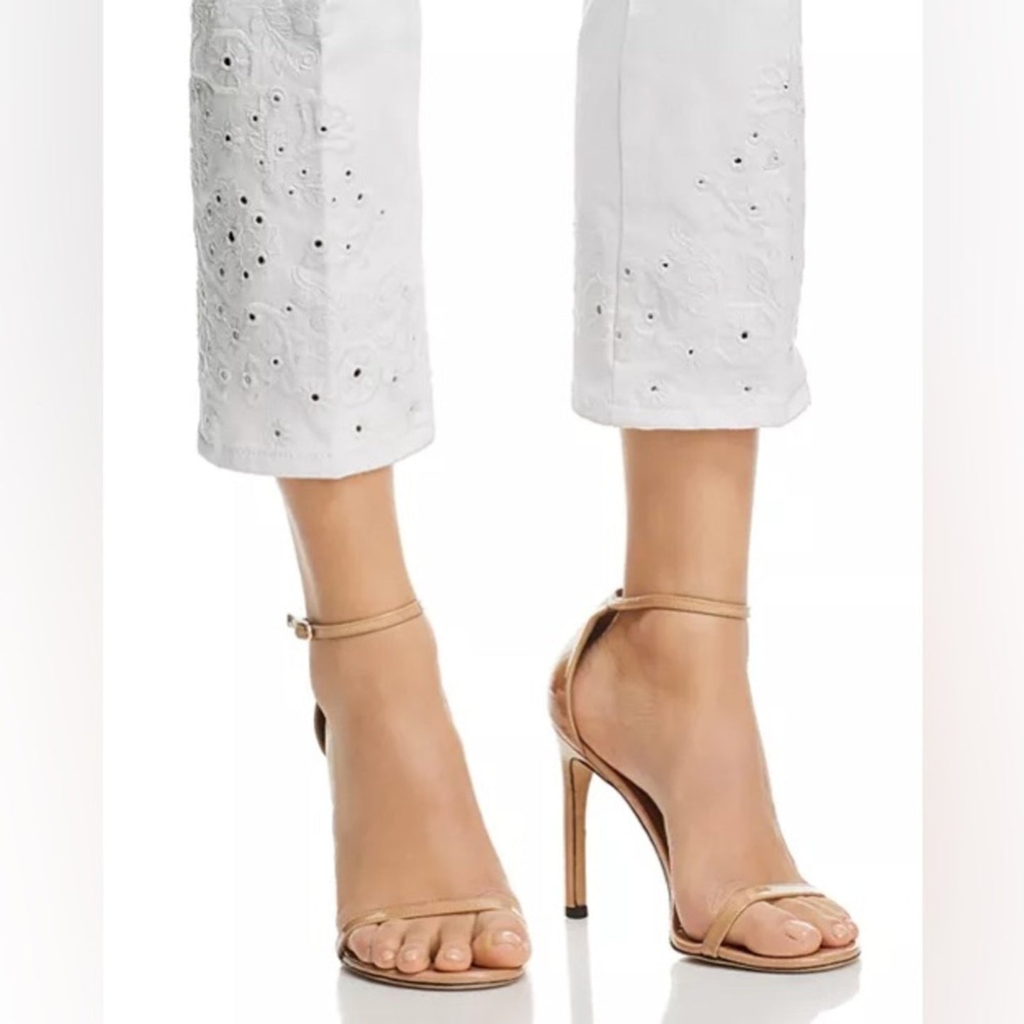Tory Burch Keira Straight-Leg White Rinse Wash Jeans SZ 26/2