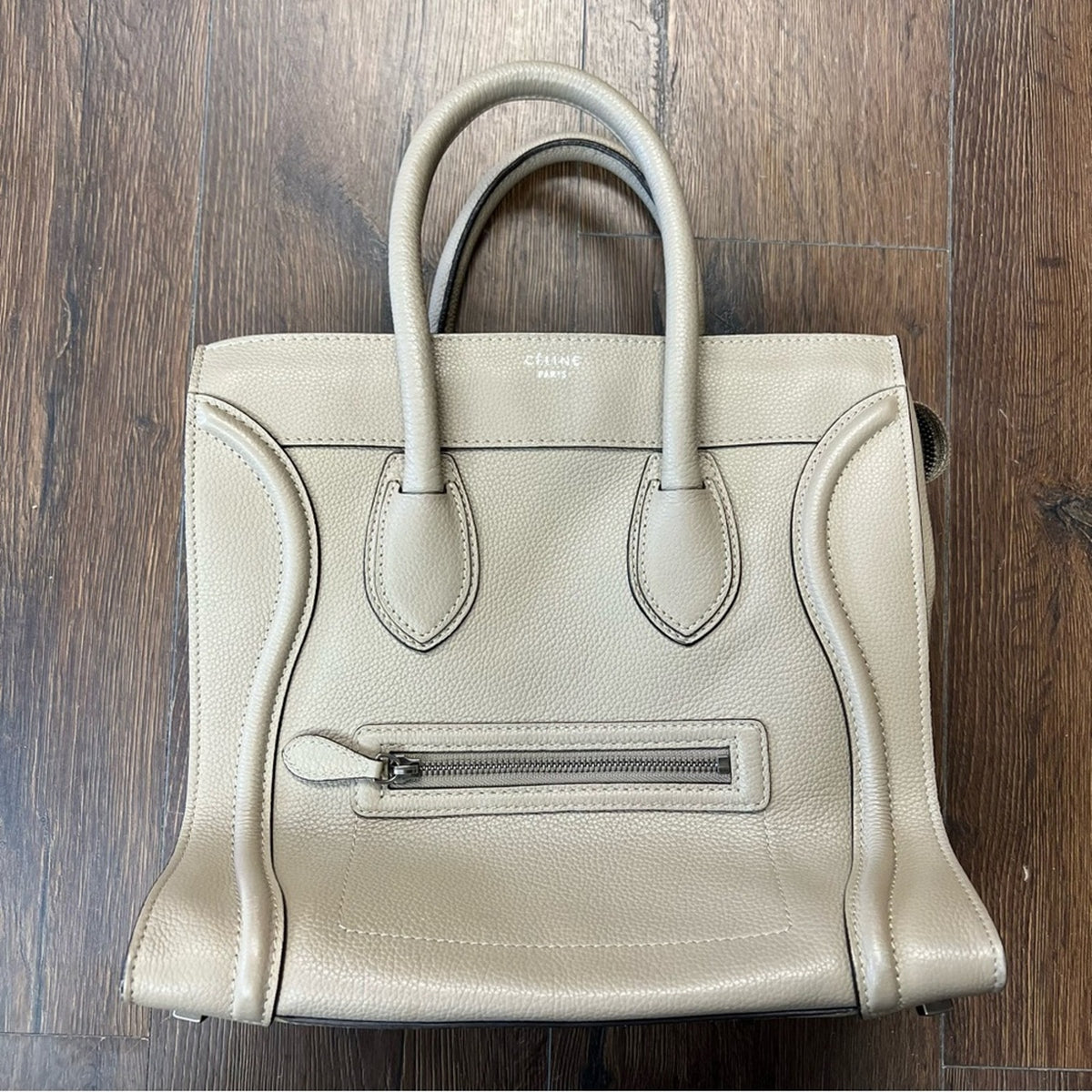 Celine Luggage Micro Pebble Leather Drummed Calfskin-Authentic‎
