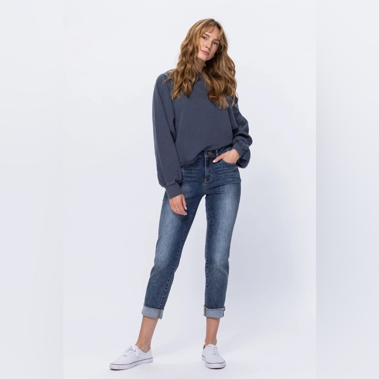 Judy Blue Betty High-Rise Boyfriend Fit Jeans SZ‎ 1/25