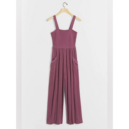 🆕 SATURDAY/SUNDAY Smocked Jumpsuit Purple SZ LG