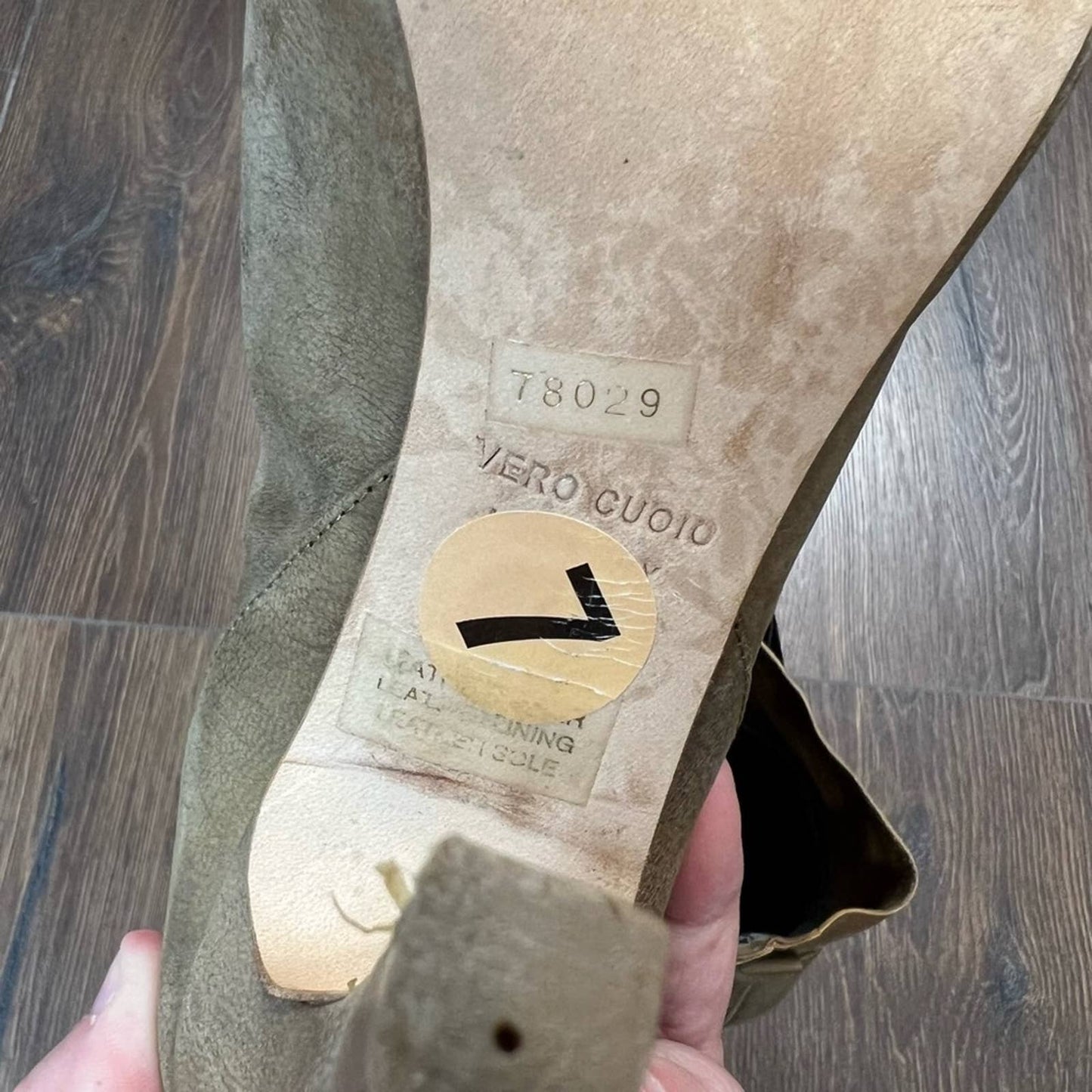Vero Cuoio open toed heeled bootie SZ 7