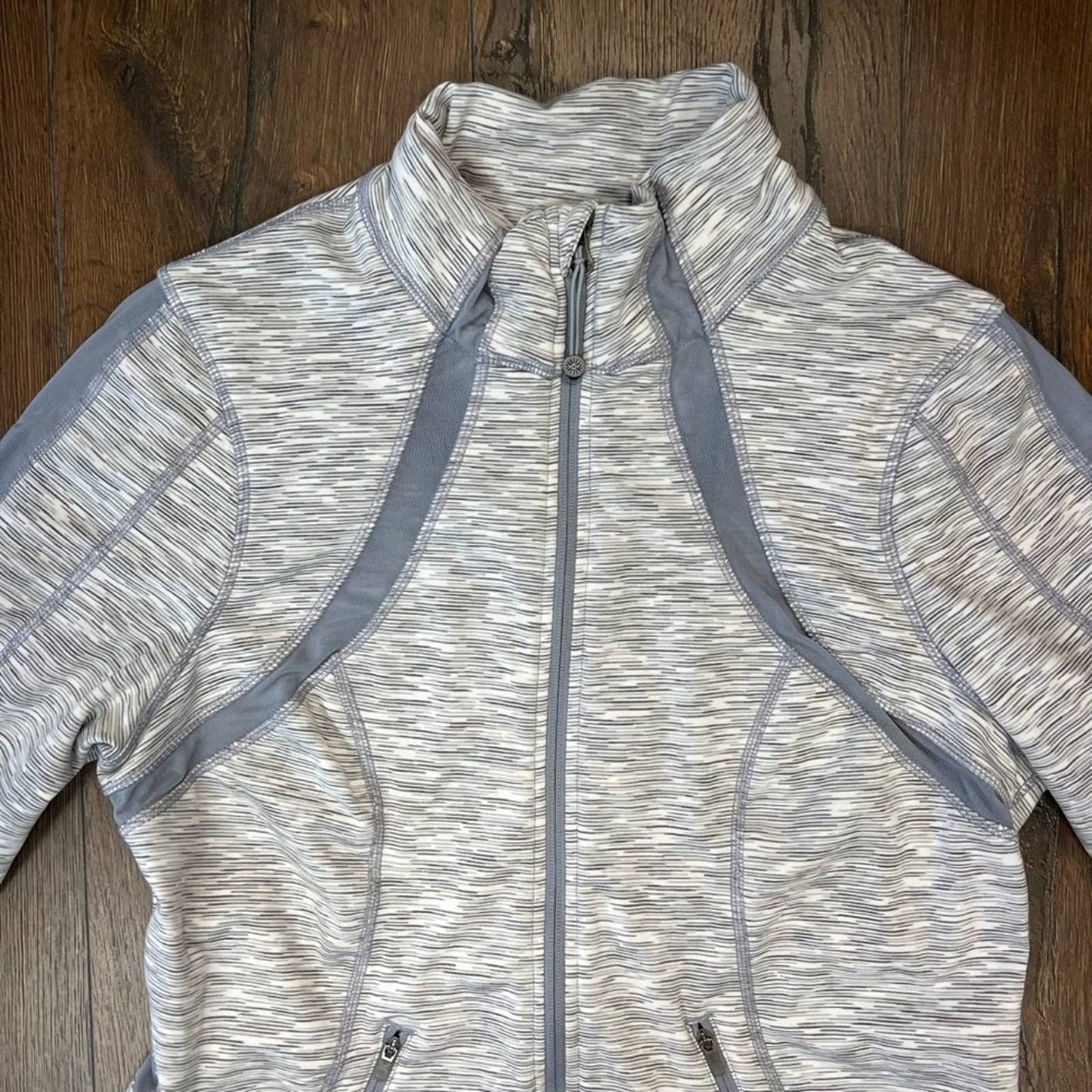 Tangerine fleece lined zip up track jacket SZ LG