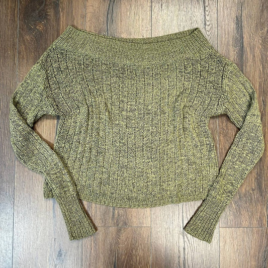 Lumiere Olive off the shoulder sweater SZ SM