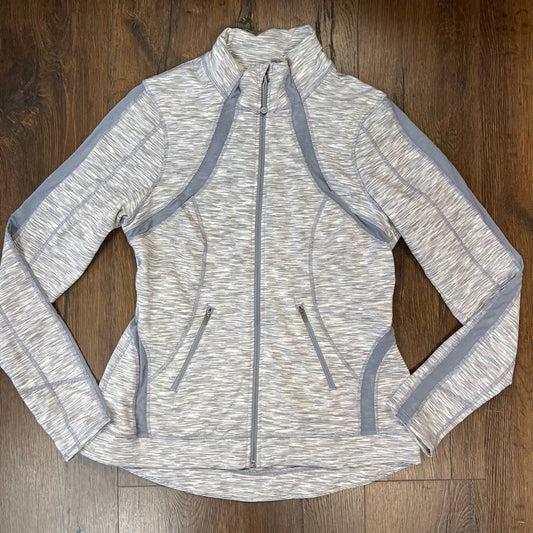 Tangerine fleece lined zip up track jacket SZ LG