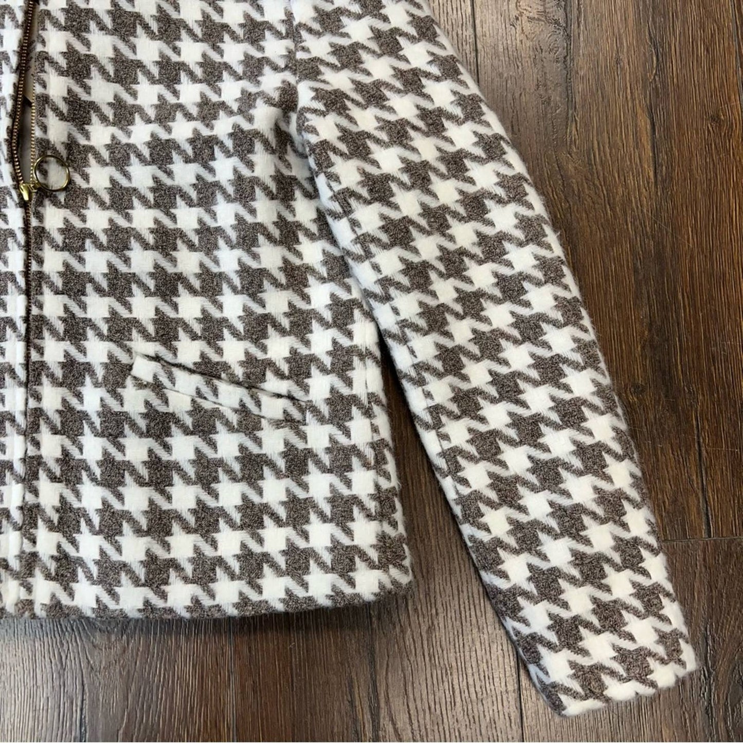🆕 Tyler Boe Anthropologie houndstooth jacket blazer SZ XS