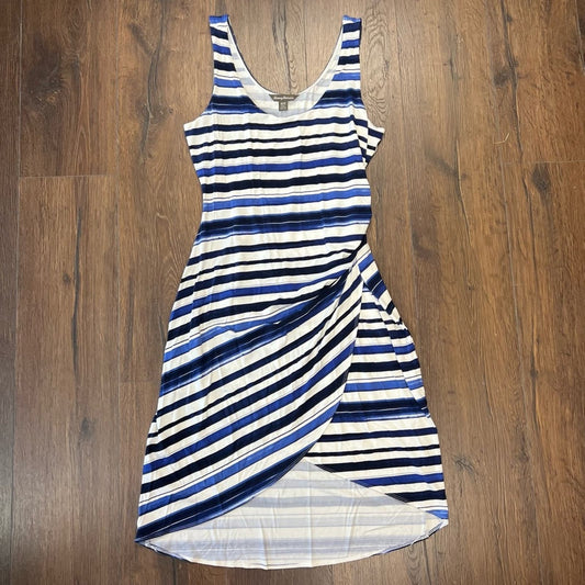 Tommy Bahama striped faux wrap dress SZ MED