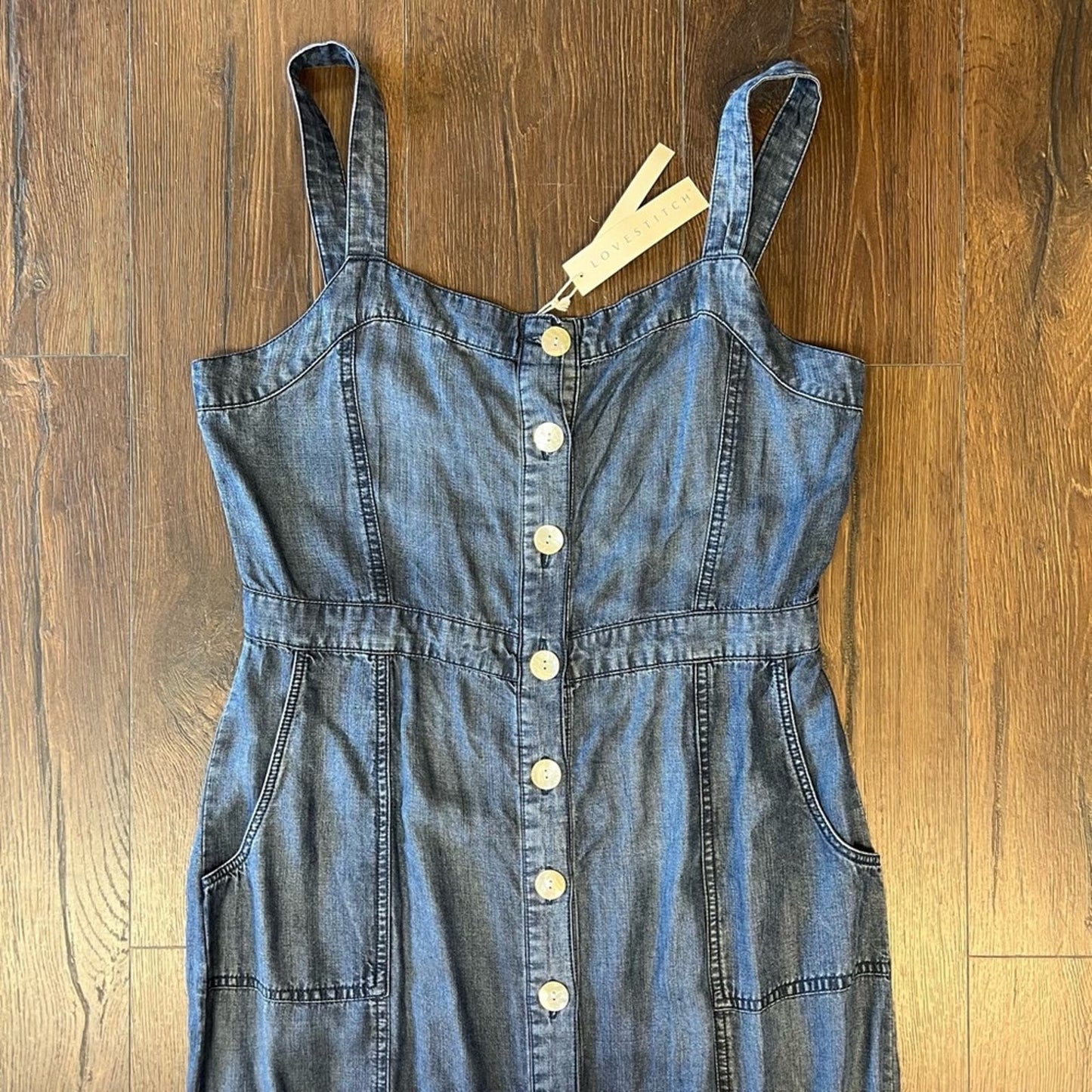 🆕 Lovestitch chambray denim dress SZ LG
