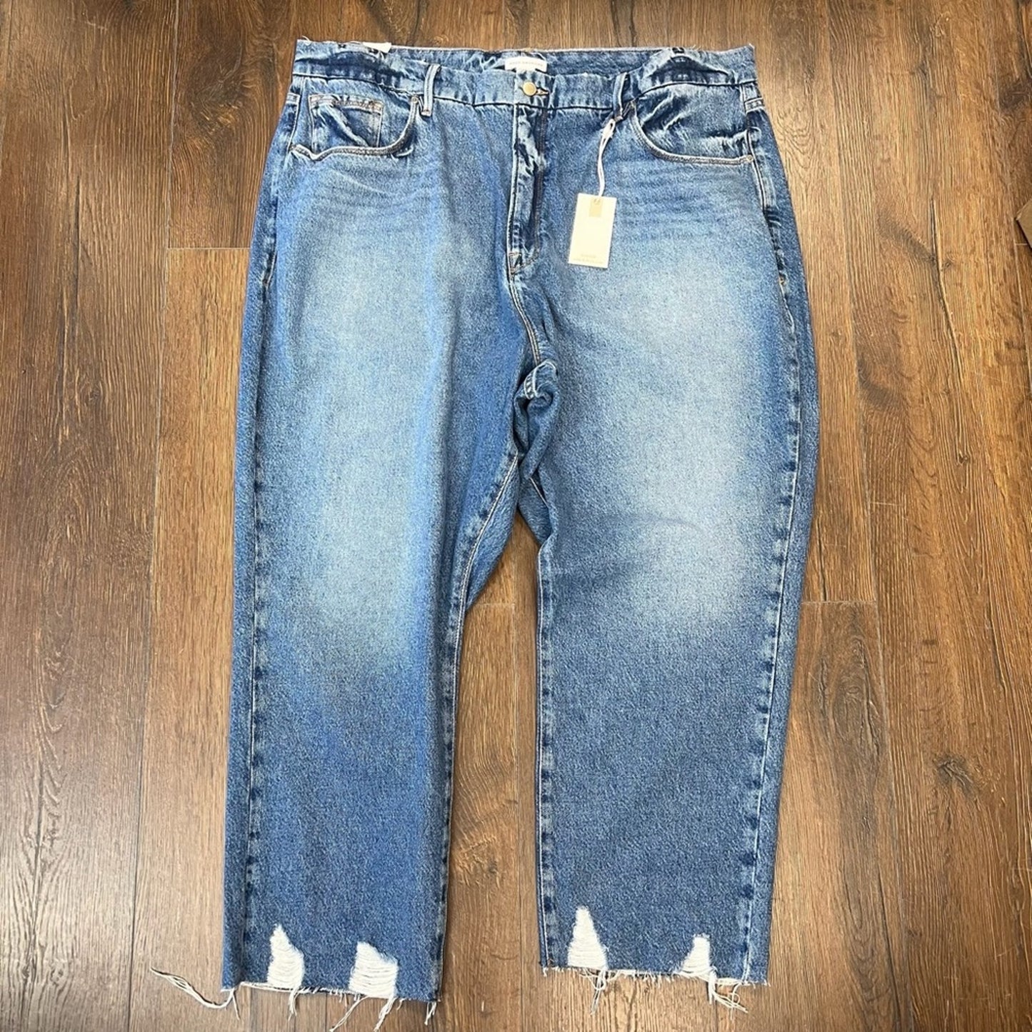 🆕 GOOD AMERICAN Good Vintage Jagged Hem SZ 20