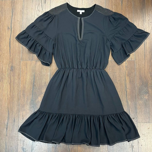Joie tiered dress with silver detail SZ MED