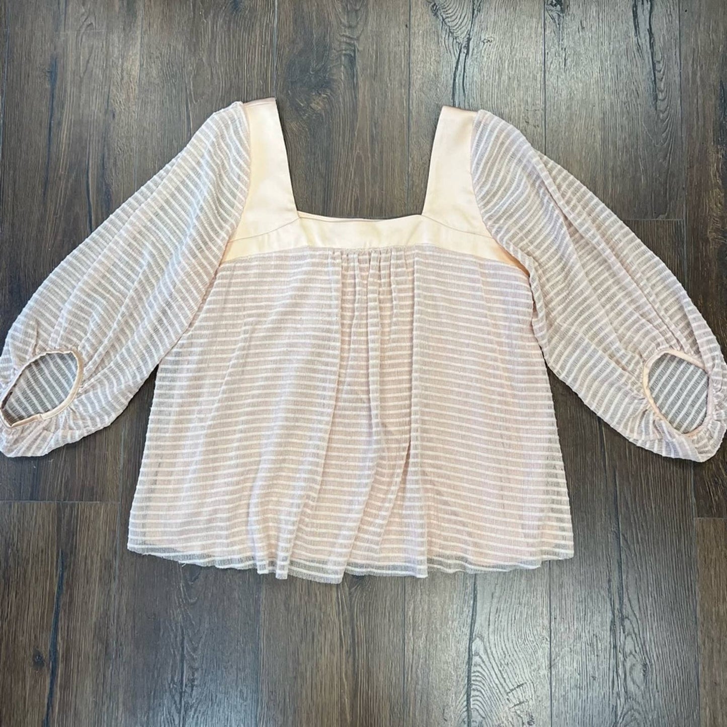 Meadow Rue Allyson square neck shirt SZ LG