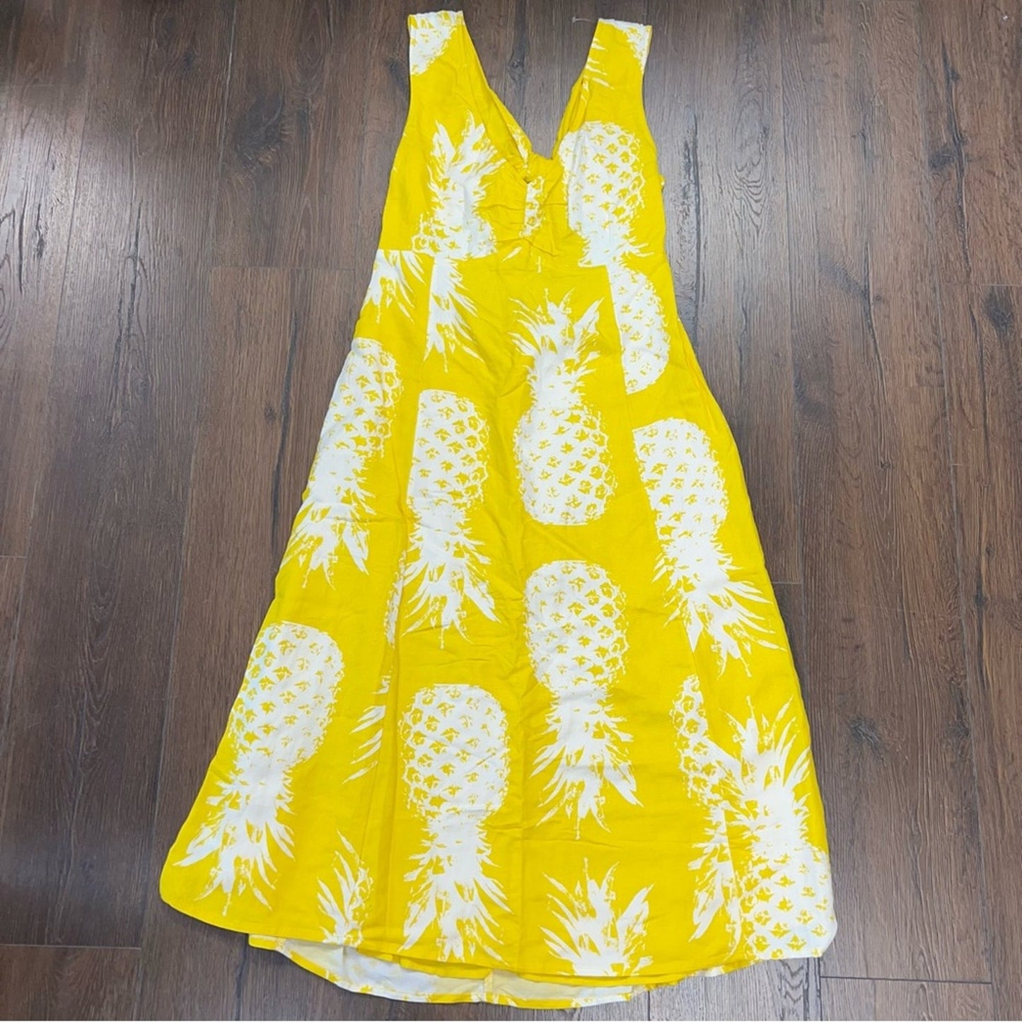 Maeve by anthropologie midi pineapple dress SZ 16