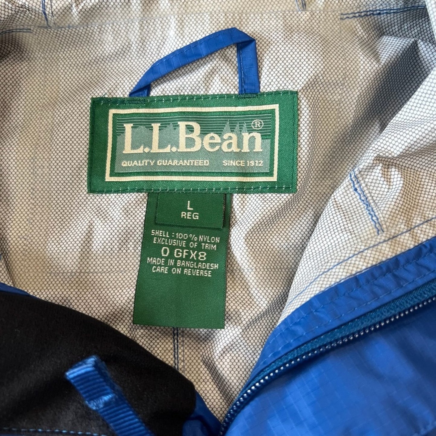 Ll Bean Petite Trail Model Raincoat SZ LG