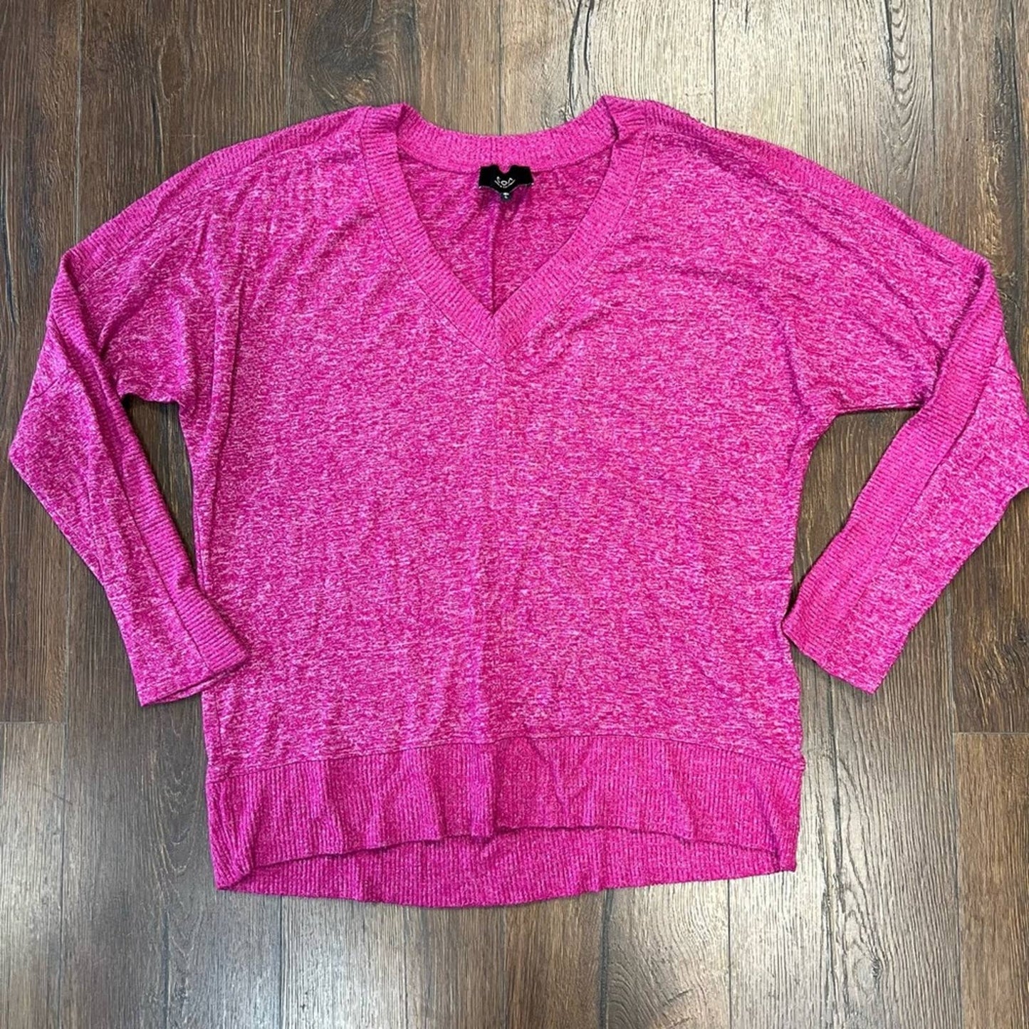 COA by Anthropologie Brushed-Fleece V-Neck Pullover sweater SZ LG