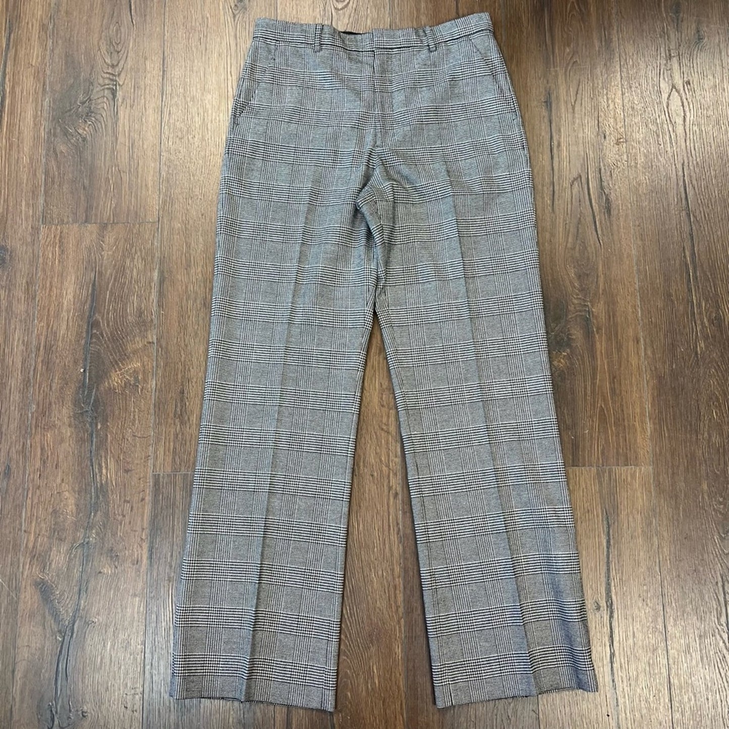 Gerard Darel Lea checkerd wool blend wide leg pant SZ 40/4