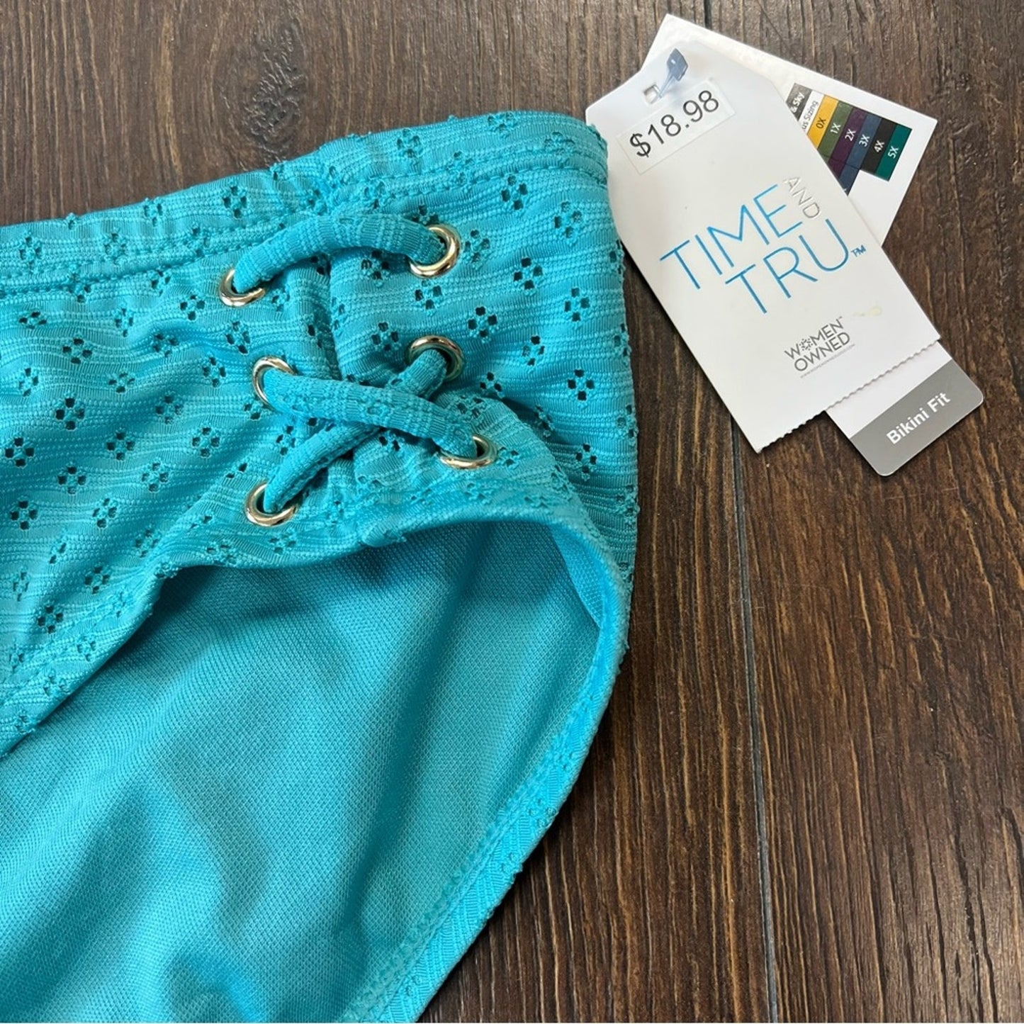 🆕 Time & Tru teal bikini SZ 2X/20W