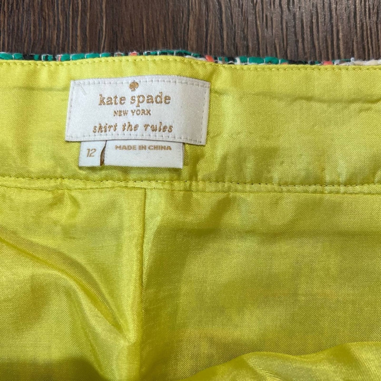 Kate Spade summer tweed Harper Skirt SZ 12