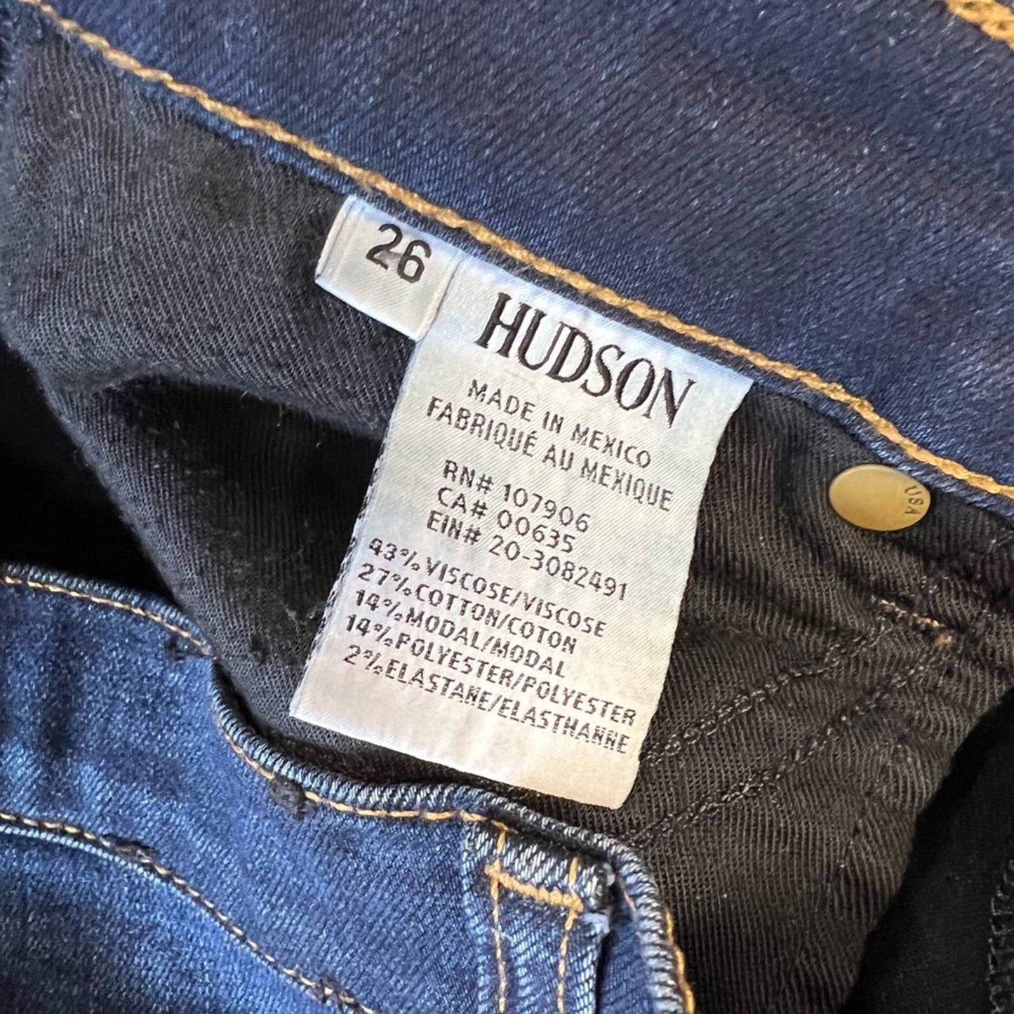 Hudson Barbra high waist skinny ankle jean SZ 26/2