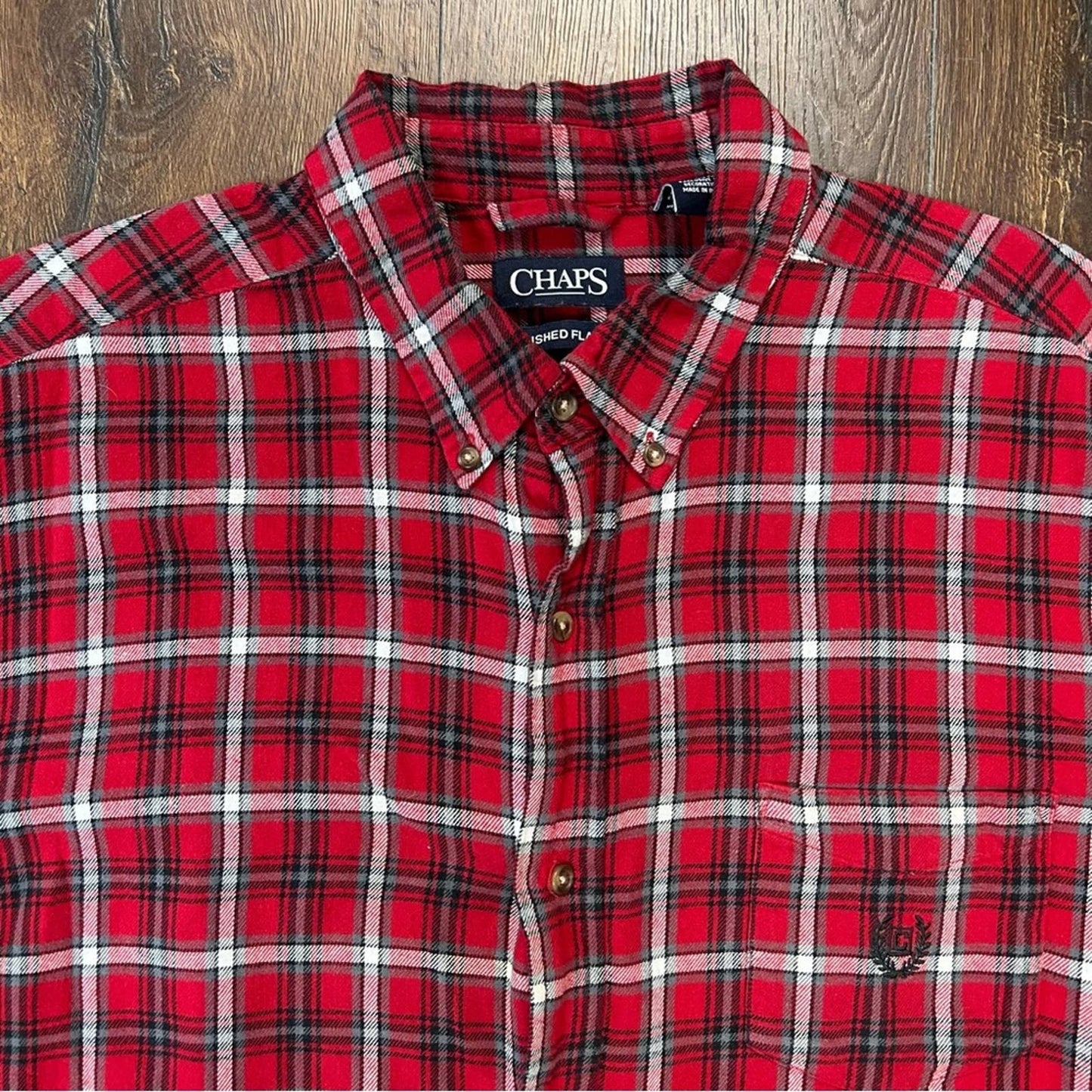 Chaps brushed flannel button down shirt SZ XXL