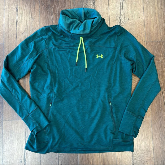 Under Armour teal cowl neck SZ XL