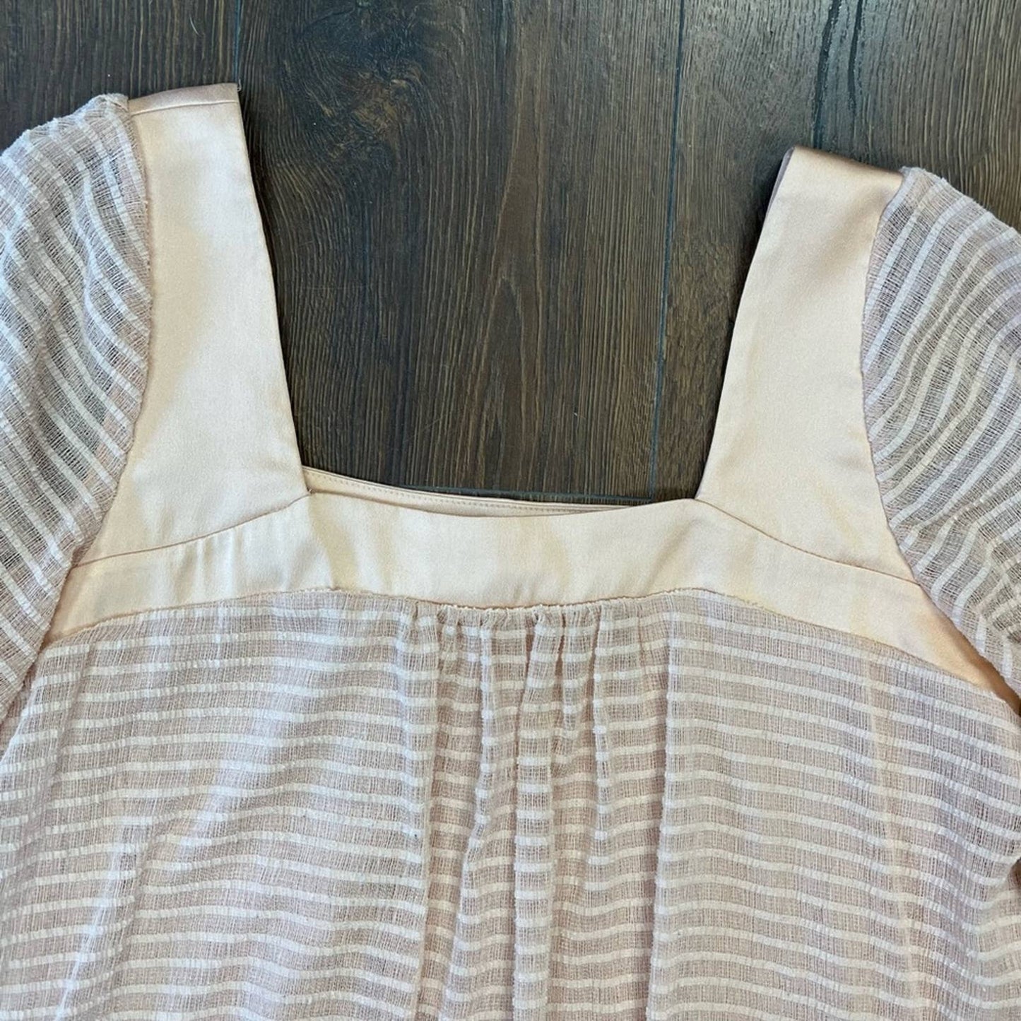 Meadow Rue Allyson square neck shirt SZ LG
