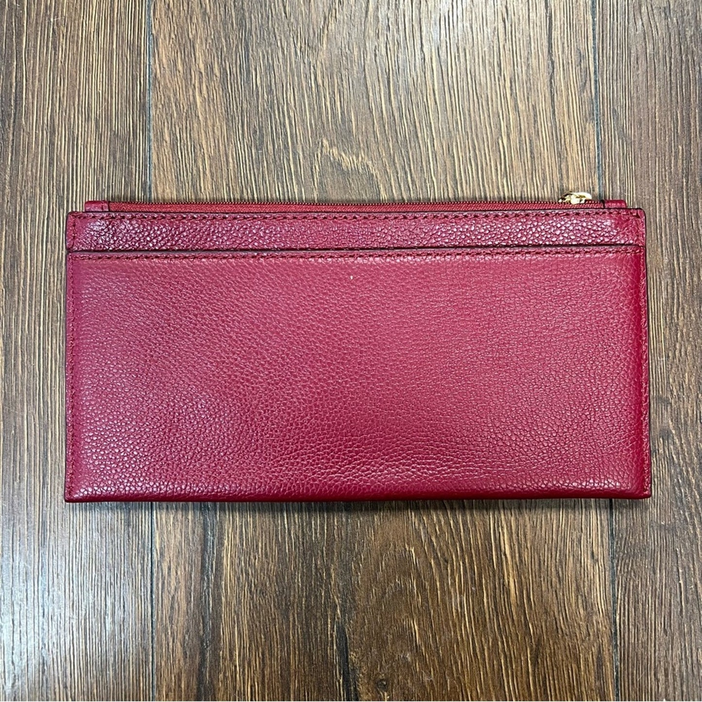 Michael Kors red leather envelope wallet