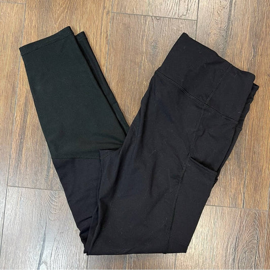 Ascend black side pocket yoga pants SZ LG