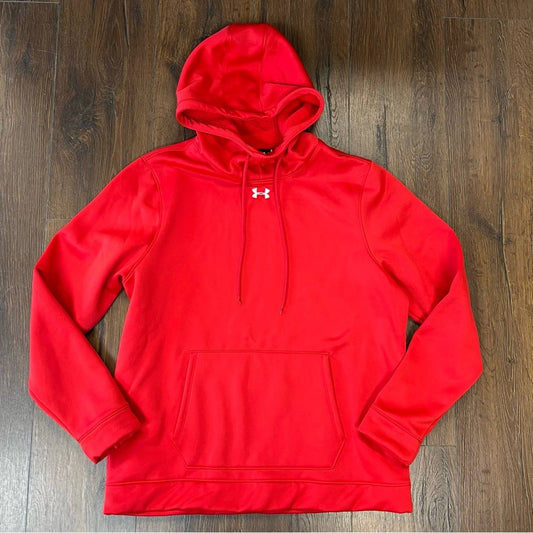 Mens Ubser armour red pullover hoodie SZ LG