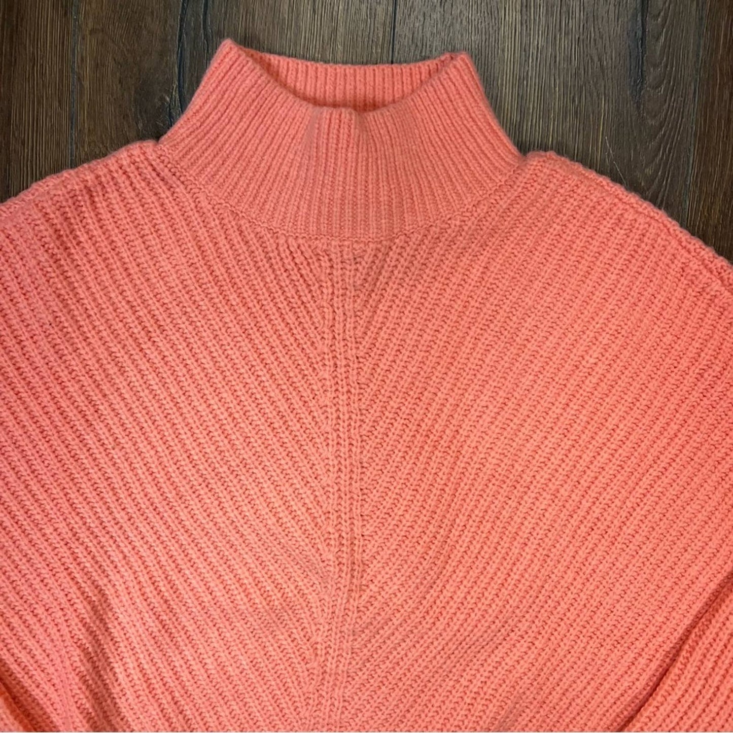 Express coral mock turtle neck sweater SZ MED