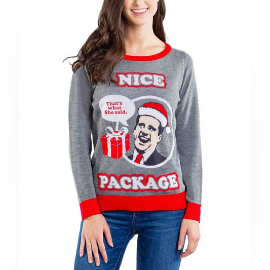 WOMEN'S NICE PACKAGE MICHAEL SCOTT SWEATER SZ MED