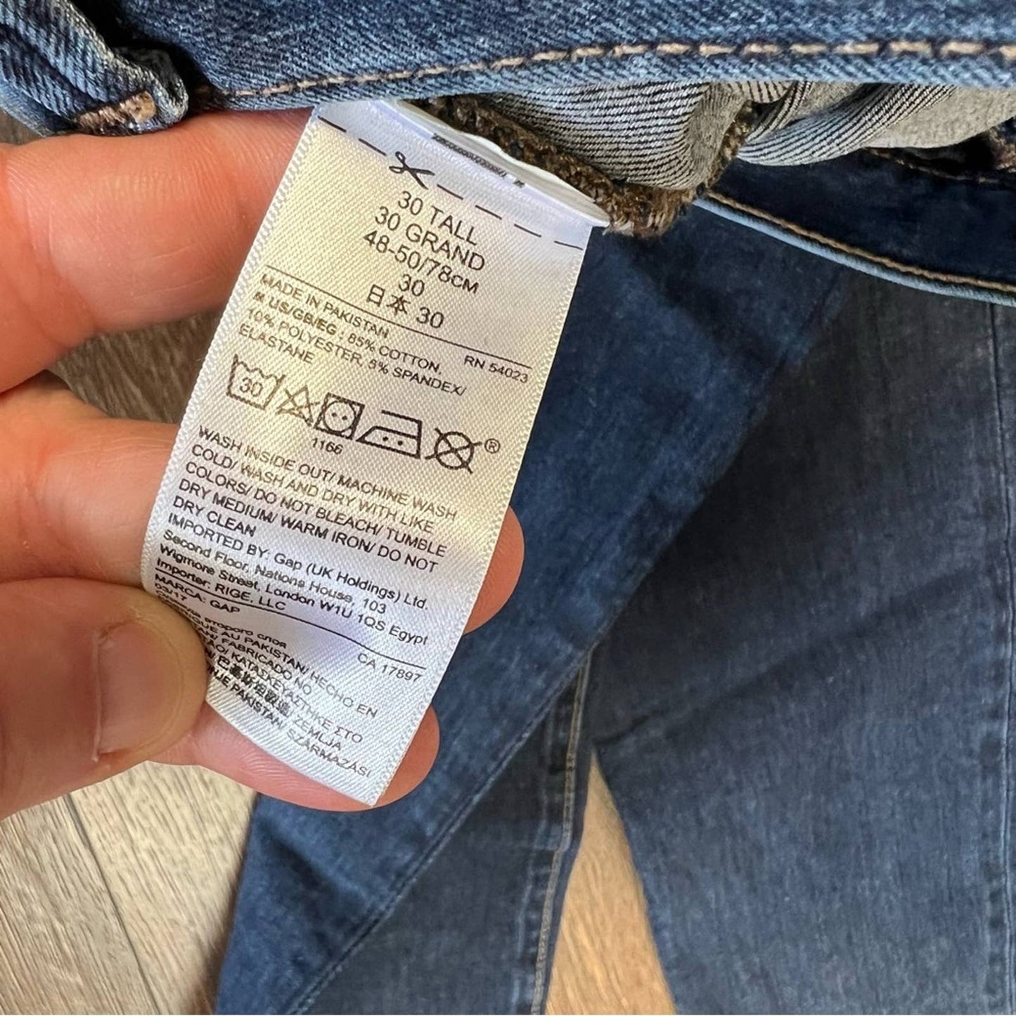 Gap High Rise True Skinny Jeans with Washwell SZ 30/10 Tall