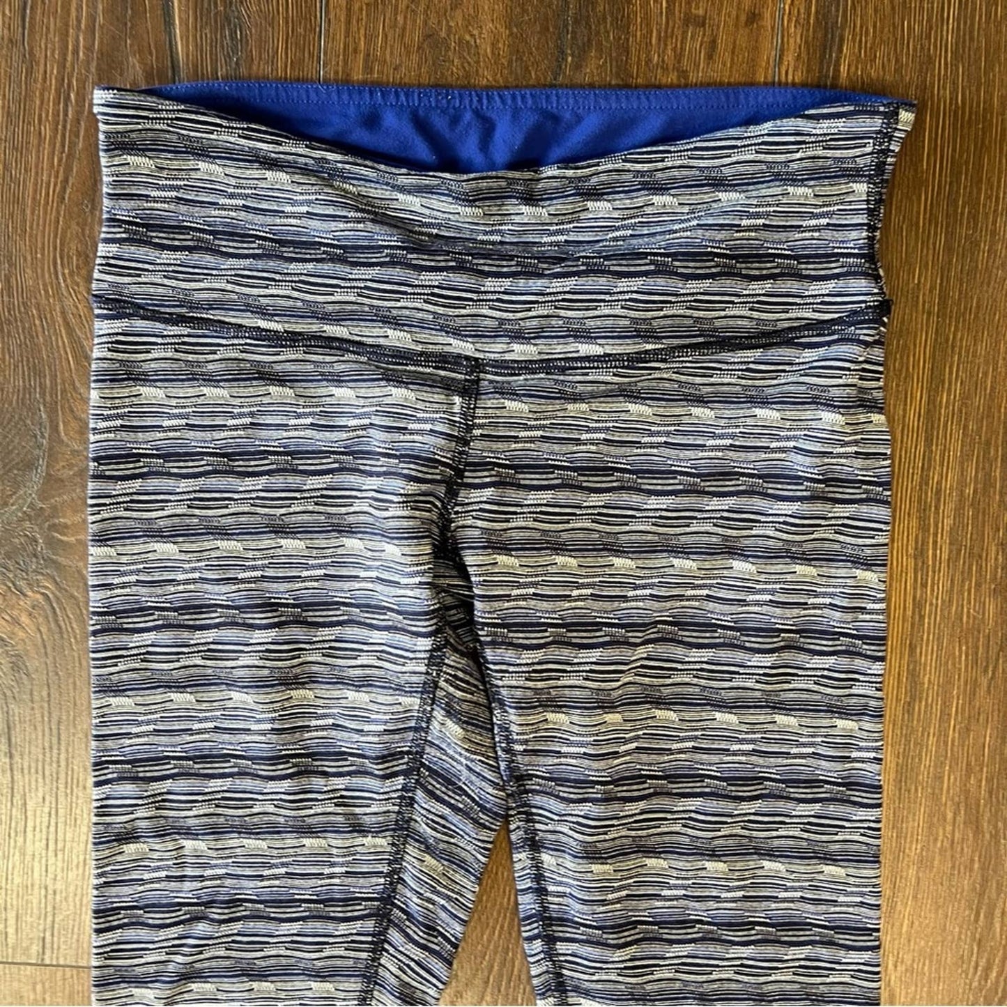 Lululemon Wunder Under Pant III Space Dye Twist Sapphire Blue Multi SZ 6