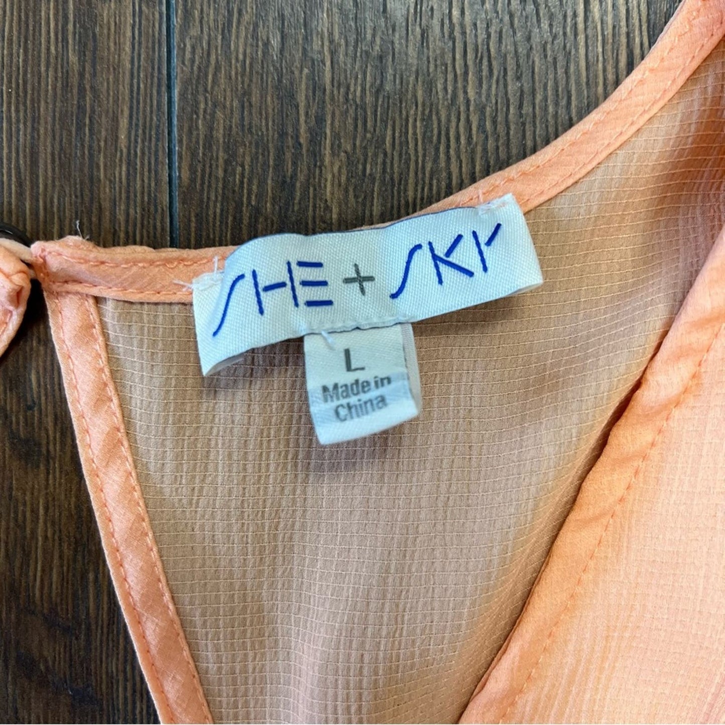She + Sky orange tired mini dress SZ LG