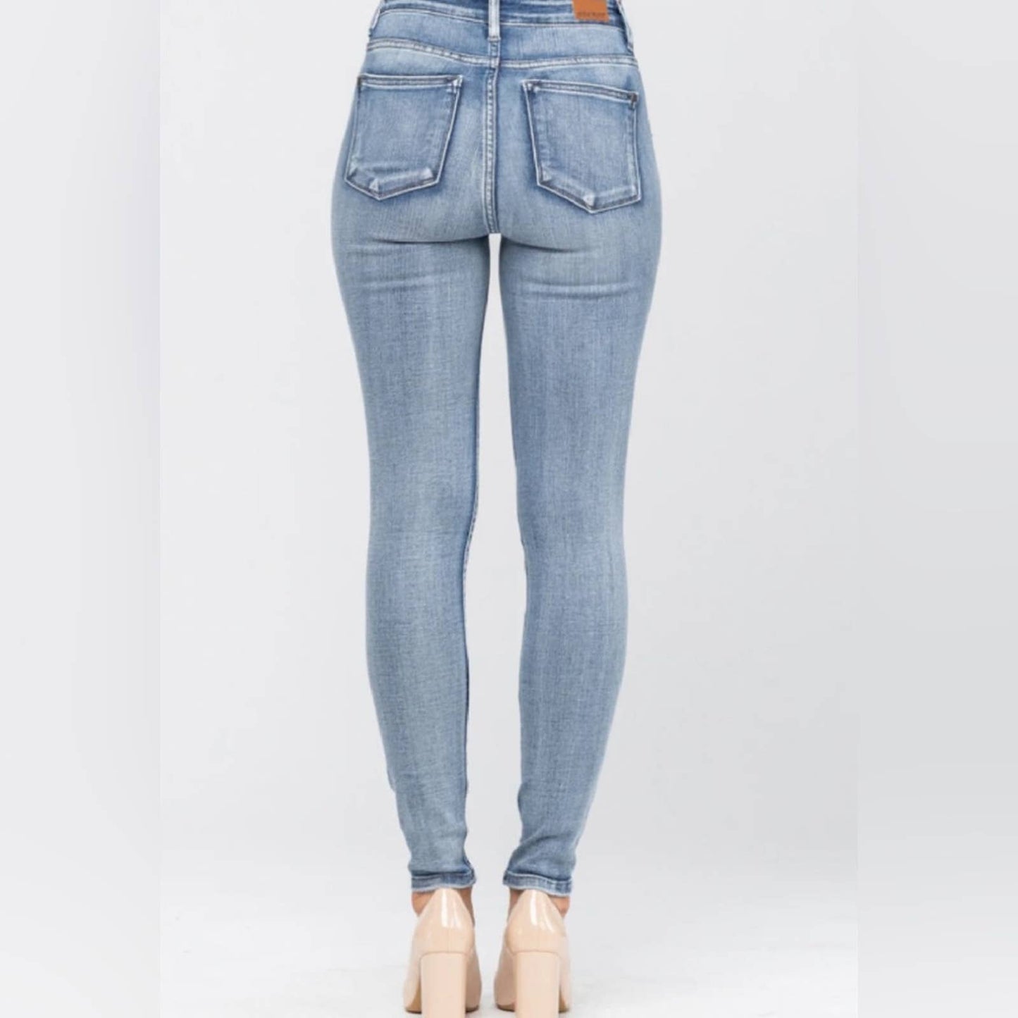 Judy Blue High Rise Heavy Handsand Skinny Jeans SZ 9/29
