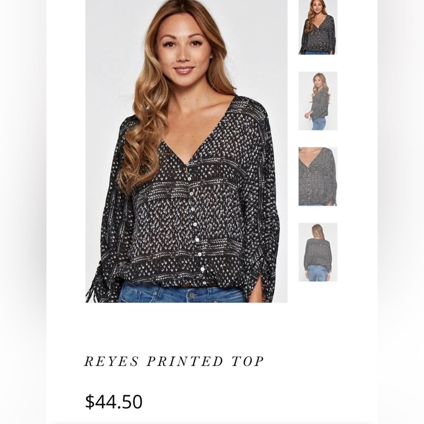 Grand&greene Reyes printed top SZ MED