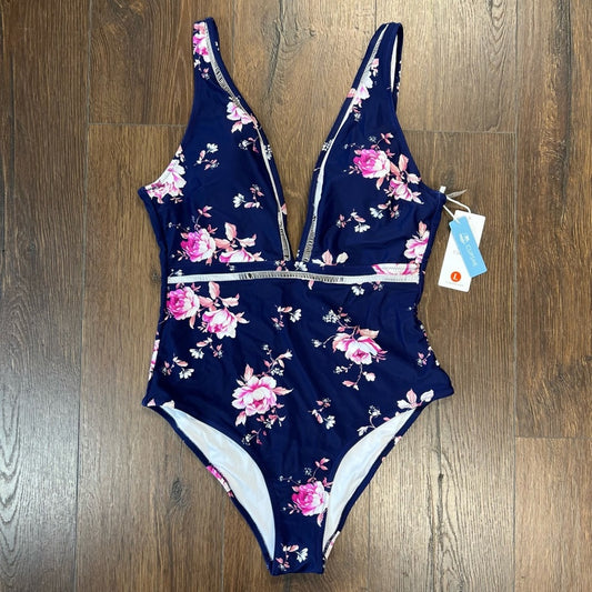 🆕 Cupshe low V floral swimsuit SZ LG