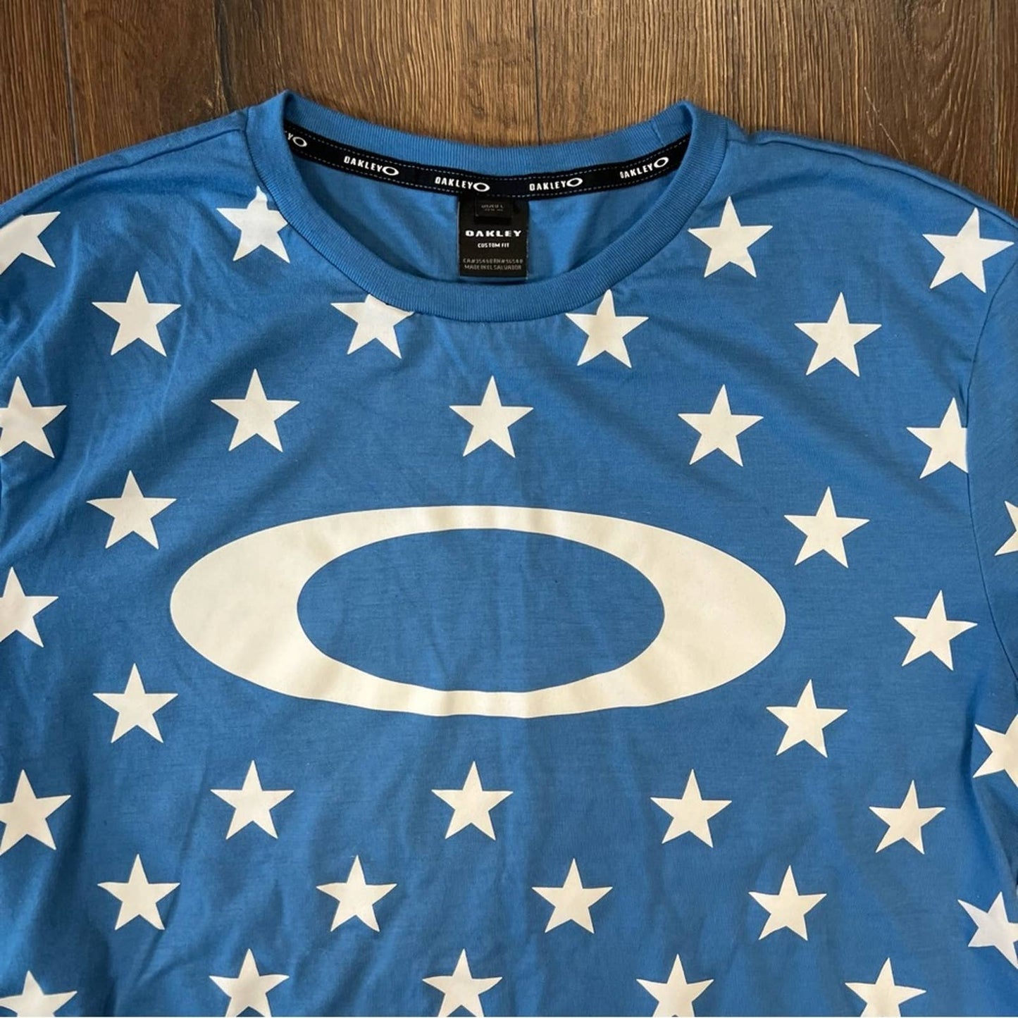 Oakley California Blue Star Crewneck Tee SZ LG