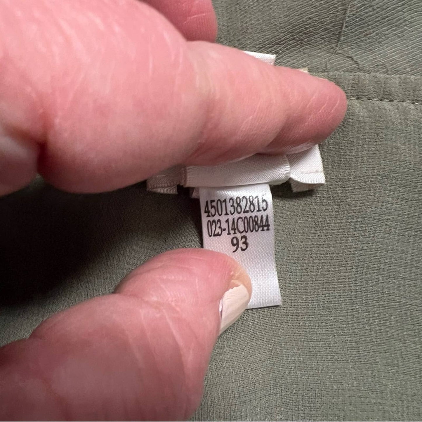 Chicos olive layered vest SZ 2/LG