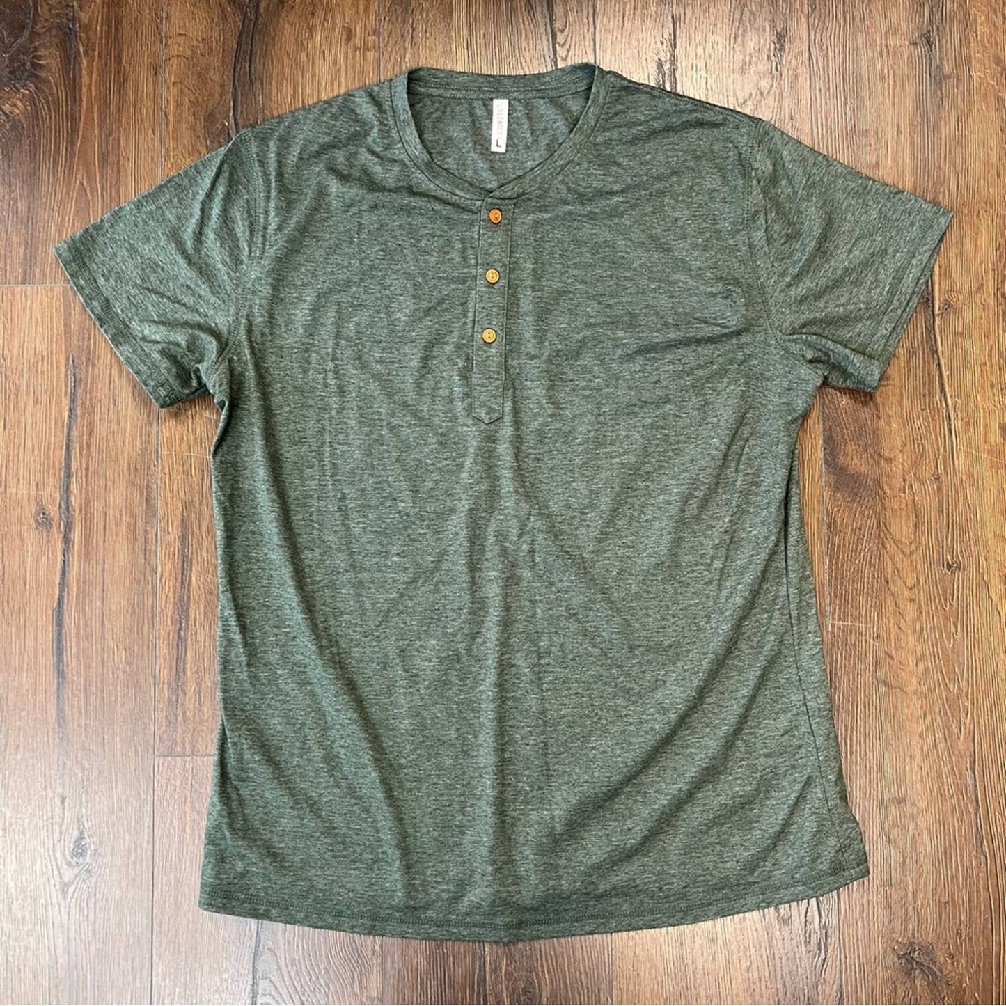 Nitagut green short sleeve Henley SZ LG