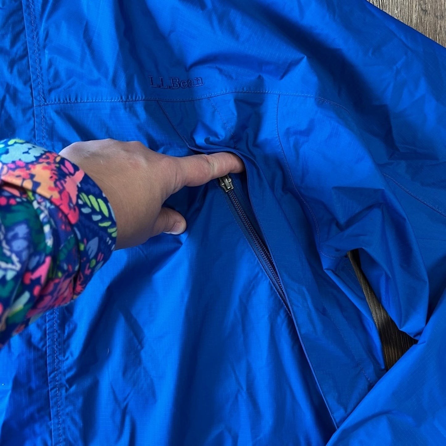 Ll Bean Petite Trail Model Raincoat SZ LG